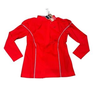 NWT Vibrant Red with gray piping  Jacket Golf Athletic Athleisure Multiple Size